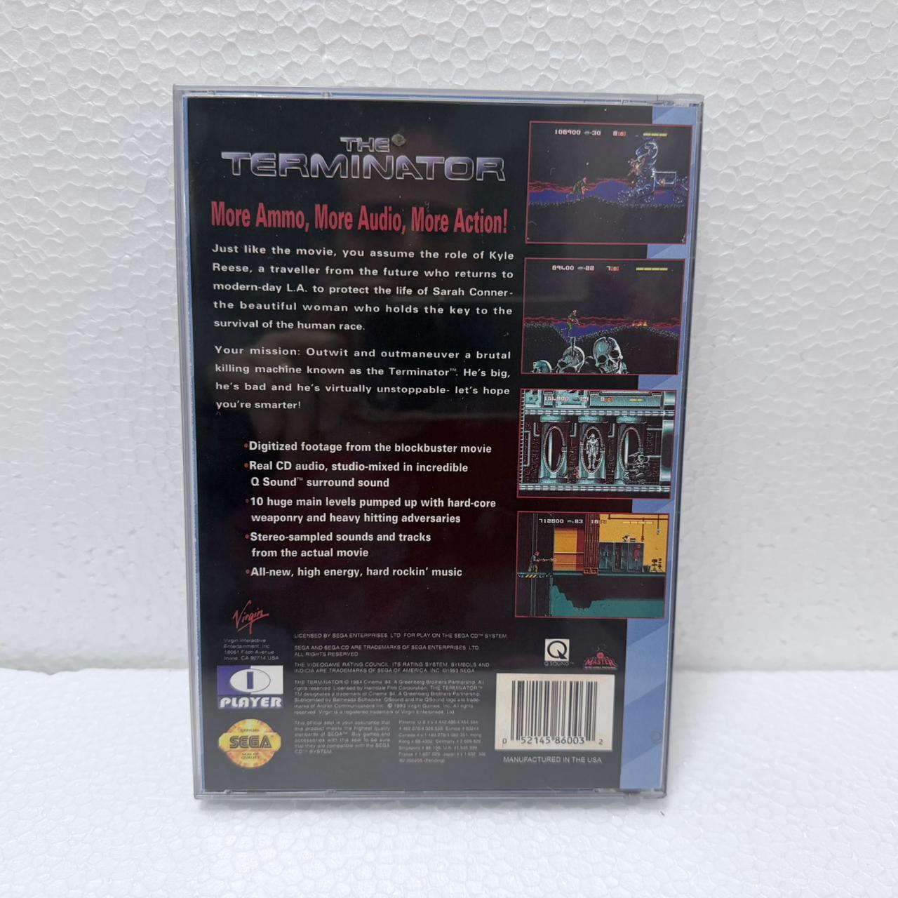 The Terminator - Sega Cd / Mega CD - Box em Acrílico