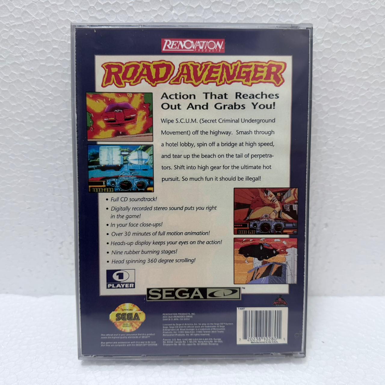 Road Adventure -Sega Cd / Mega CD - Box em Acrílico