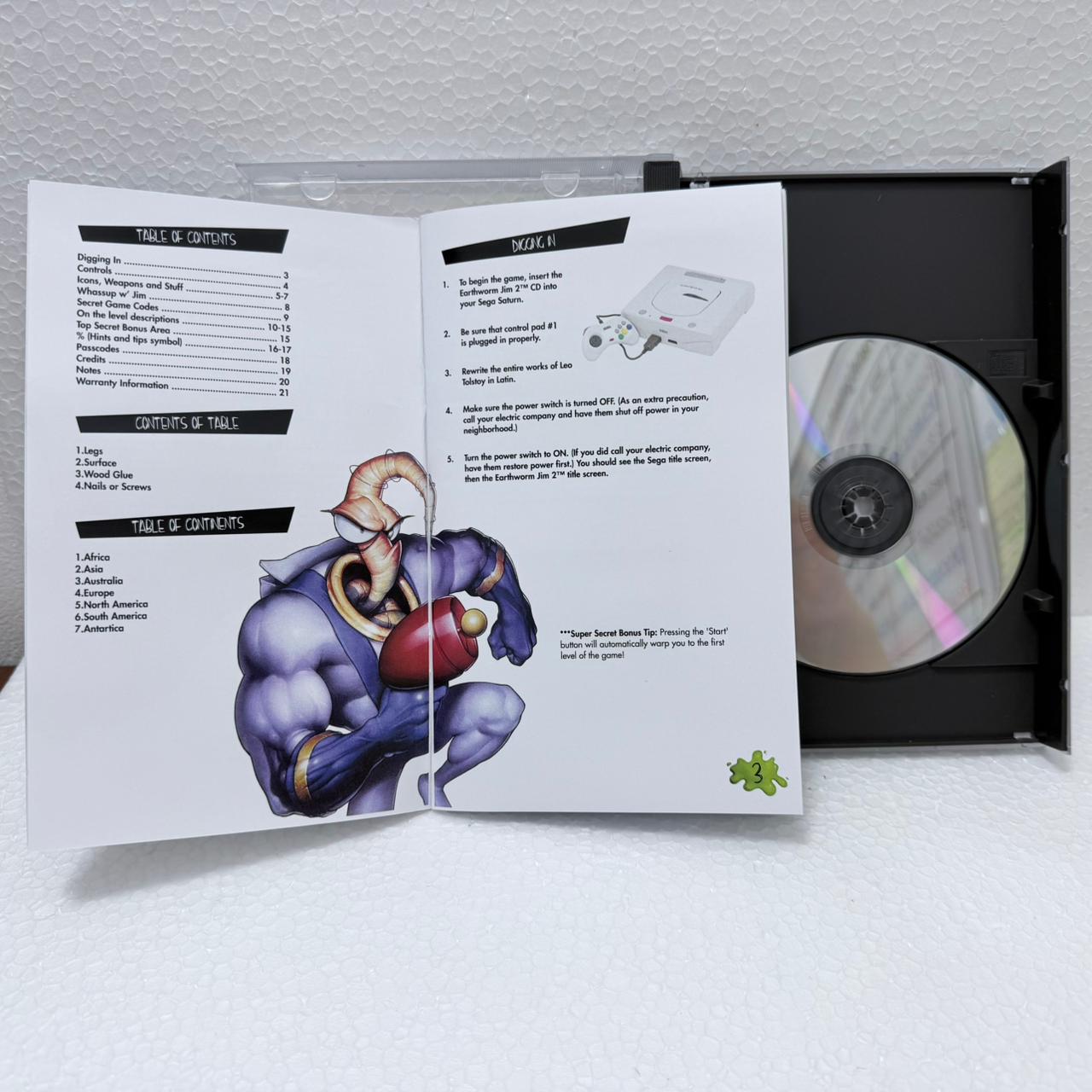 Earth Worm Jim - Sega Saturno - Box em Acrílico
