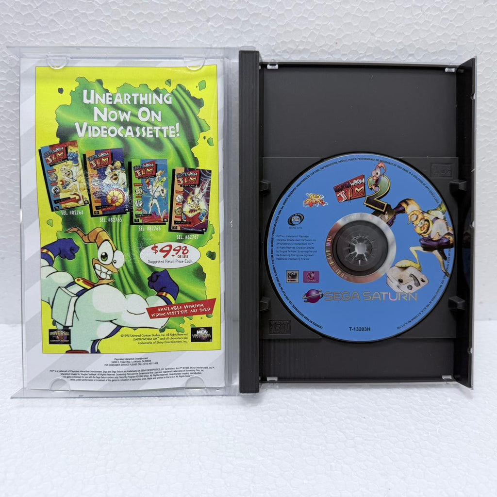 Earth Worm Jim - Sega Saturno - Box em Acrílico