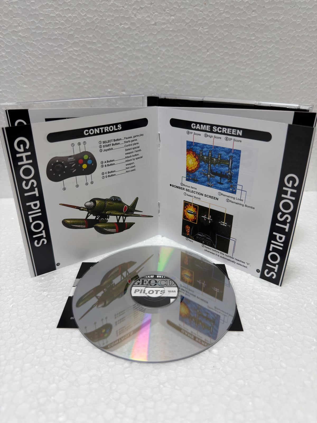 Ghost Pilots Jogo Neo Geo CD Prensado Completo Navinha