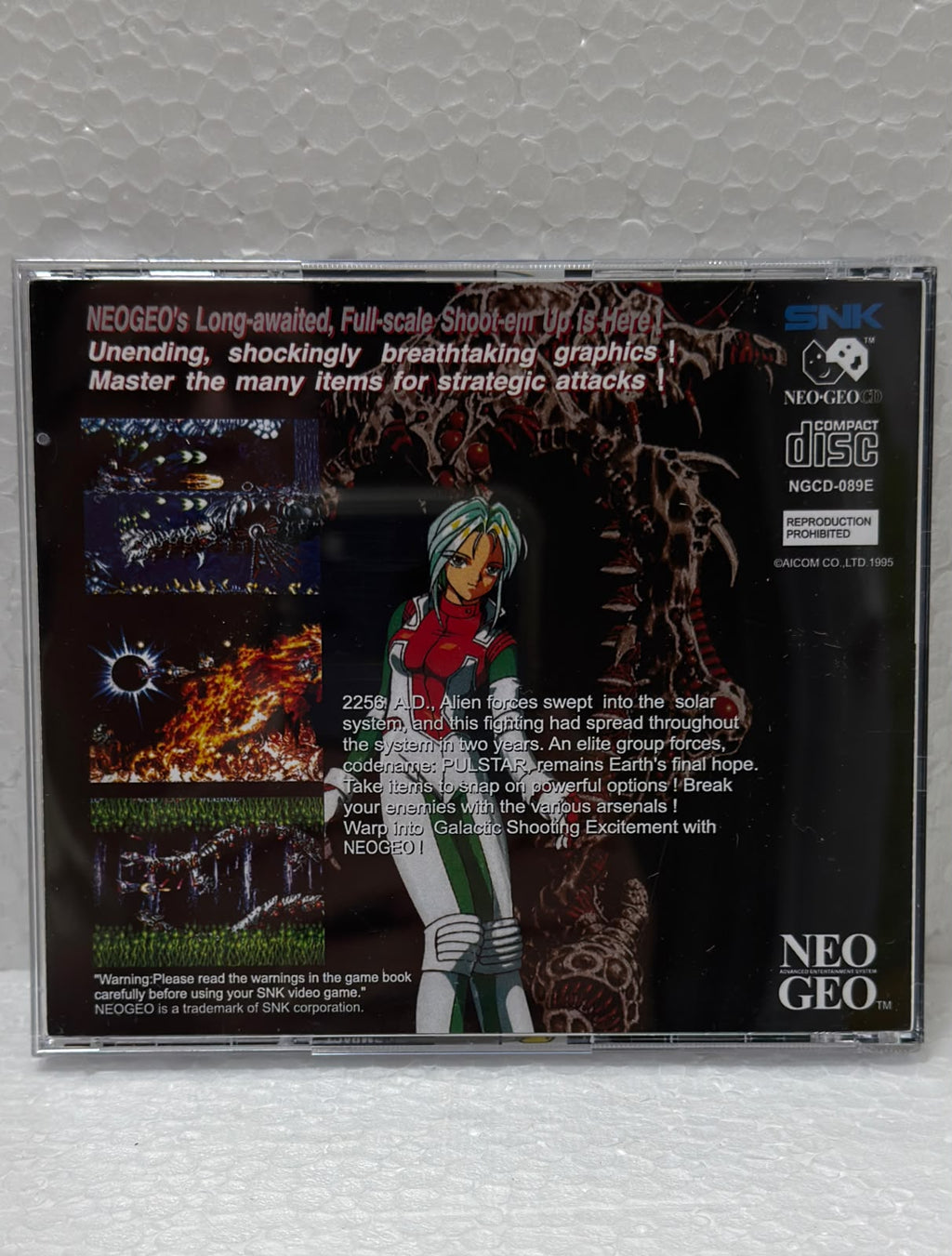 Pulstar Jogo Neo Geo CD Prensado Completo Navinha