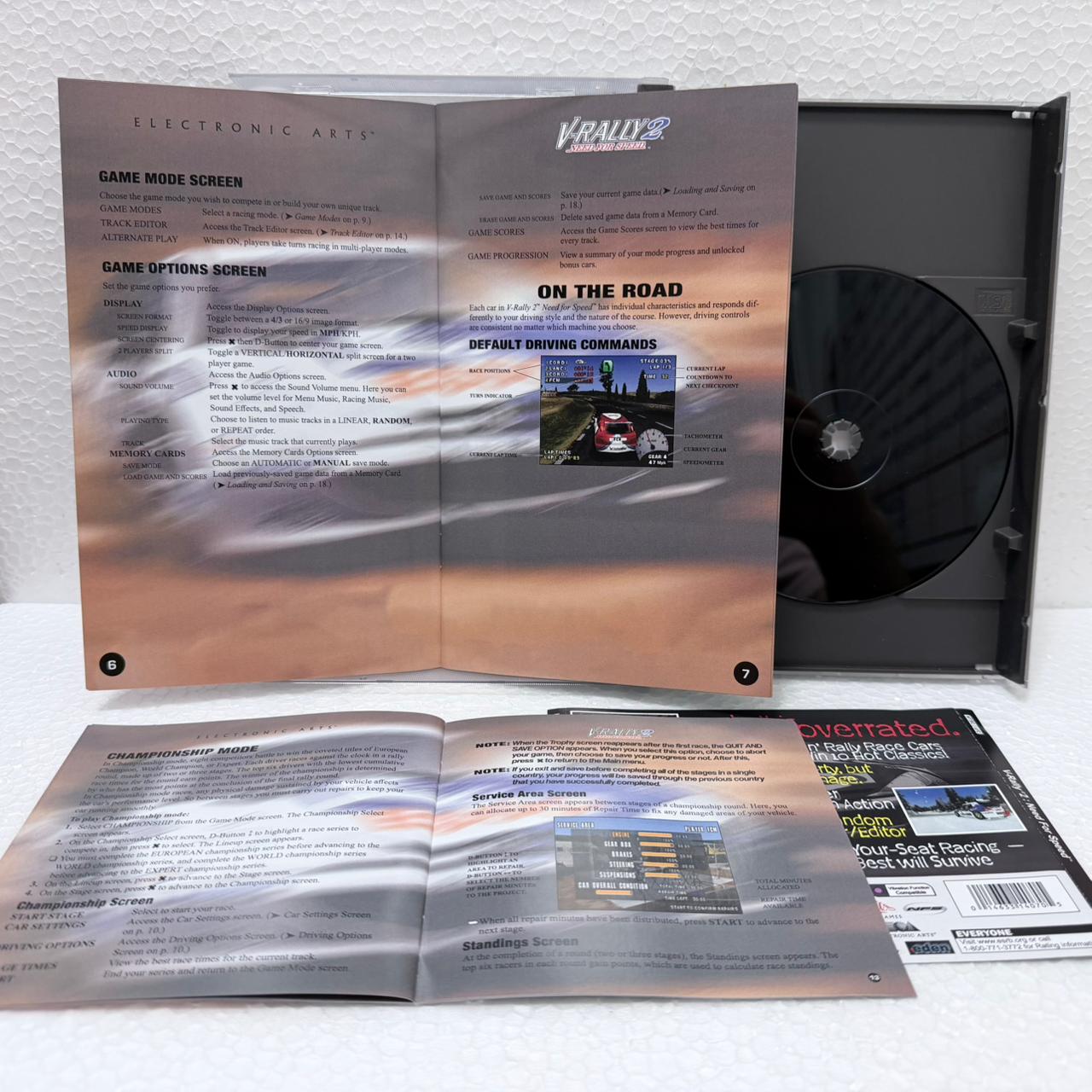 V-Rally 2 Need For Speed  -PlayStation - Box em Acrílico