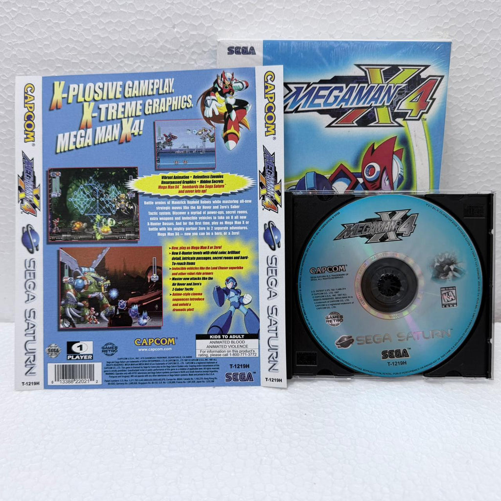Megaman 4 - Sega Saturno - Long Box