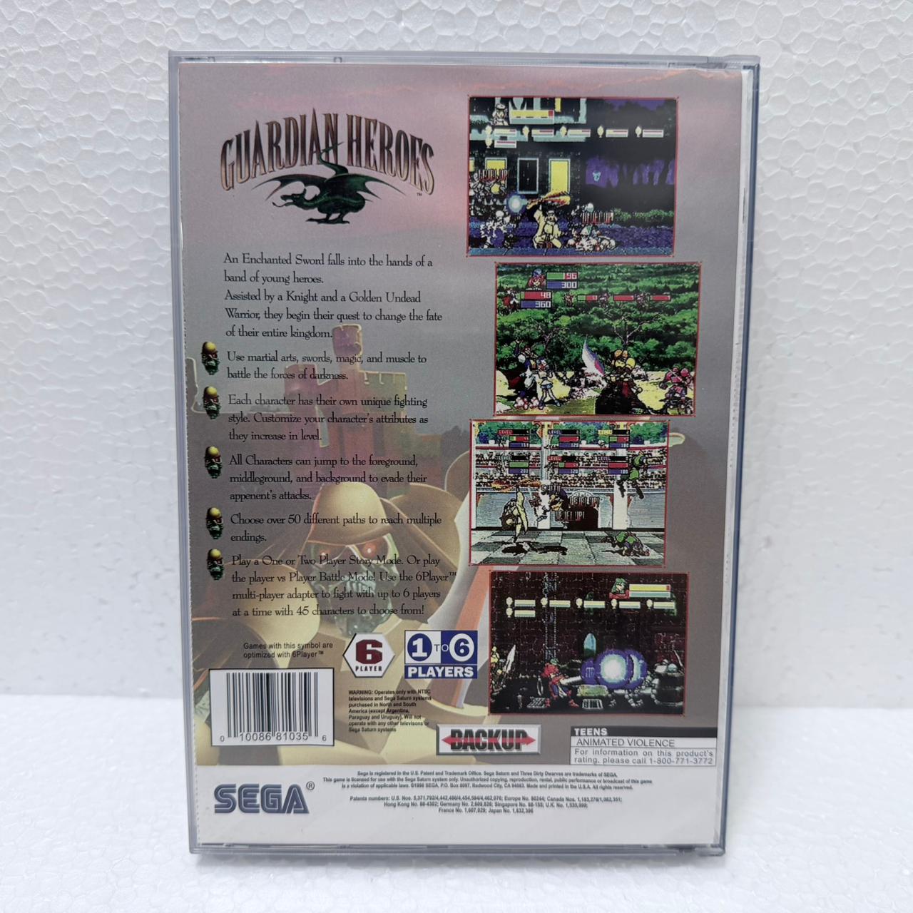 Guardian Heroes - Sega Saturno - Box em Acrílico