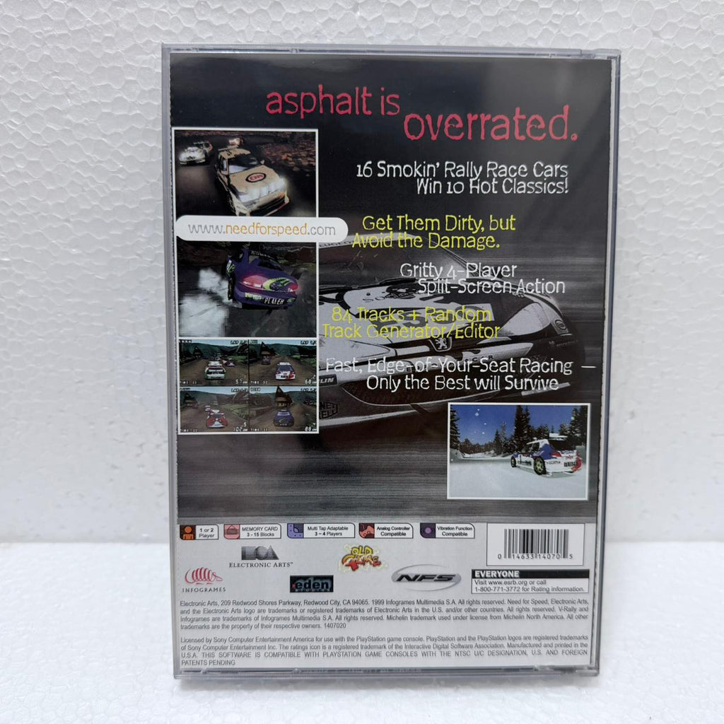 V-Rally 2 Need For Speed  -PlayStation - Box em Acrílico
