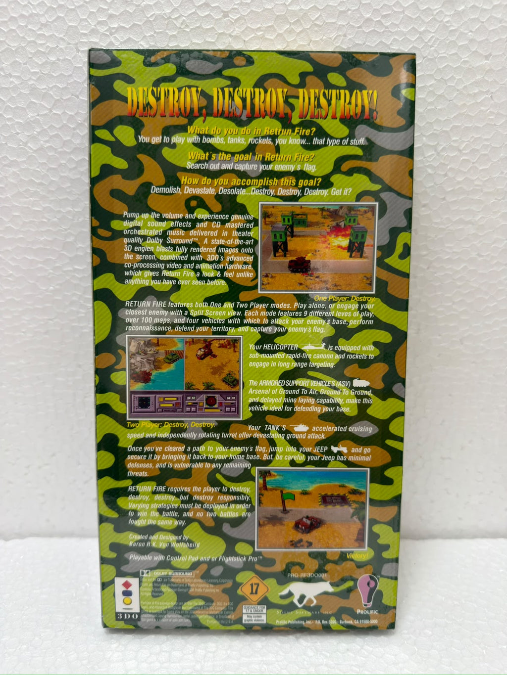 Return Fire Jogo 3DO Prensado Completo