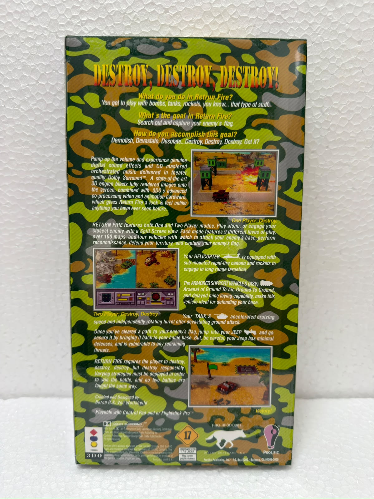 Return Fire Jogo 3DO Prensado Completo