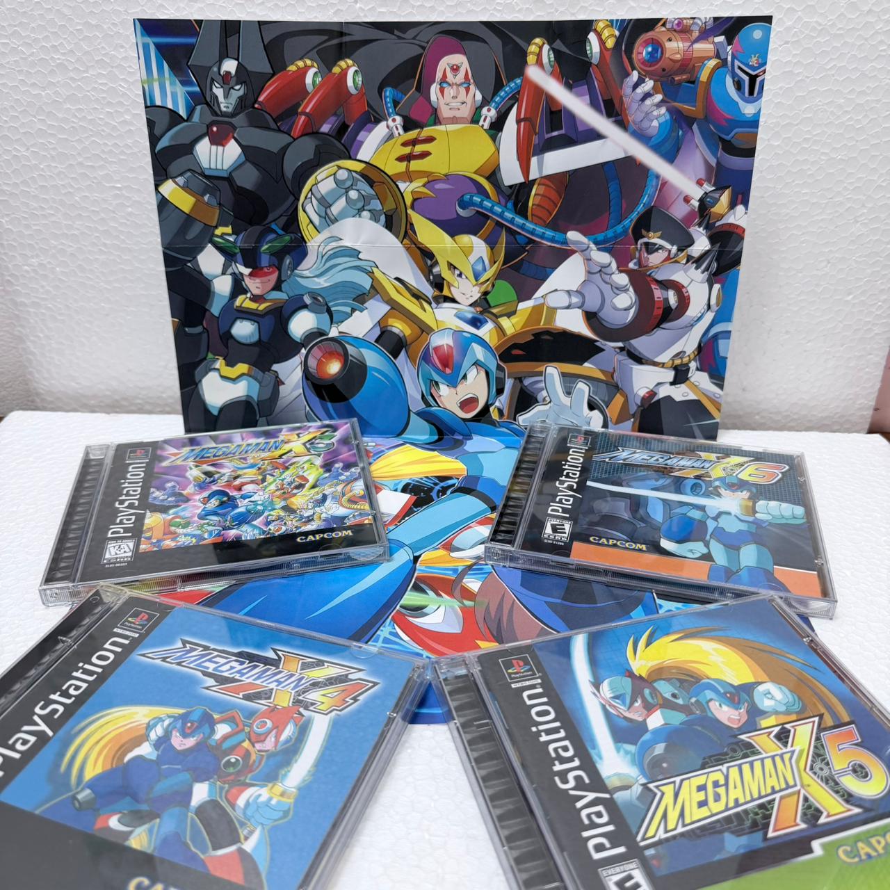 Megaman X Colection Box com 4 jogos + Pôster - PlayStation