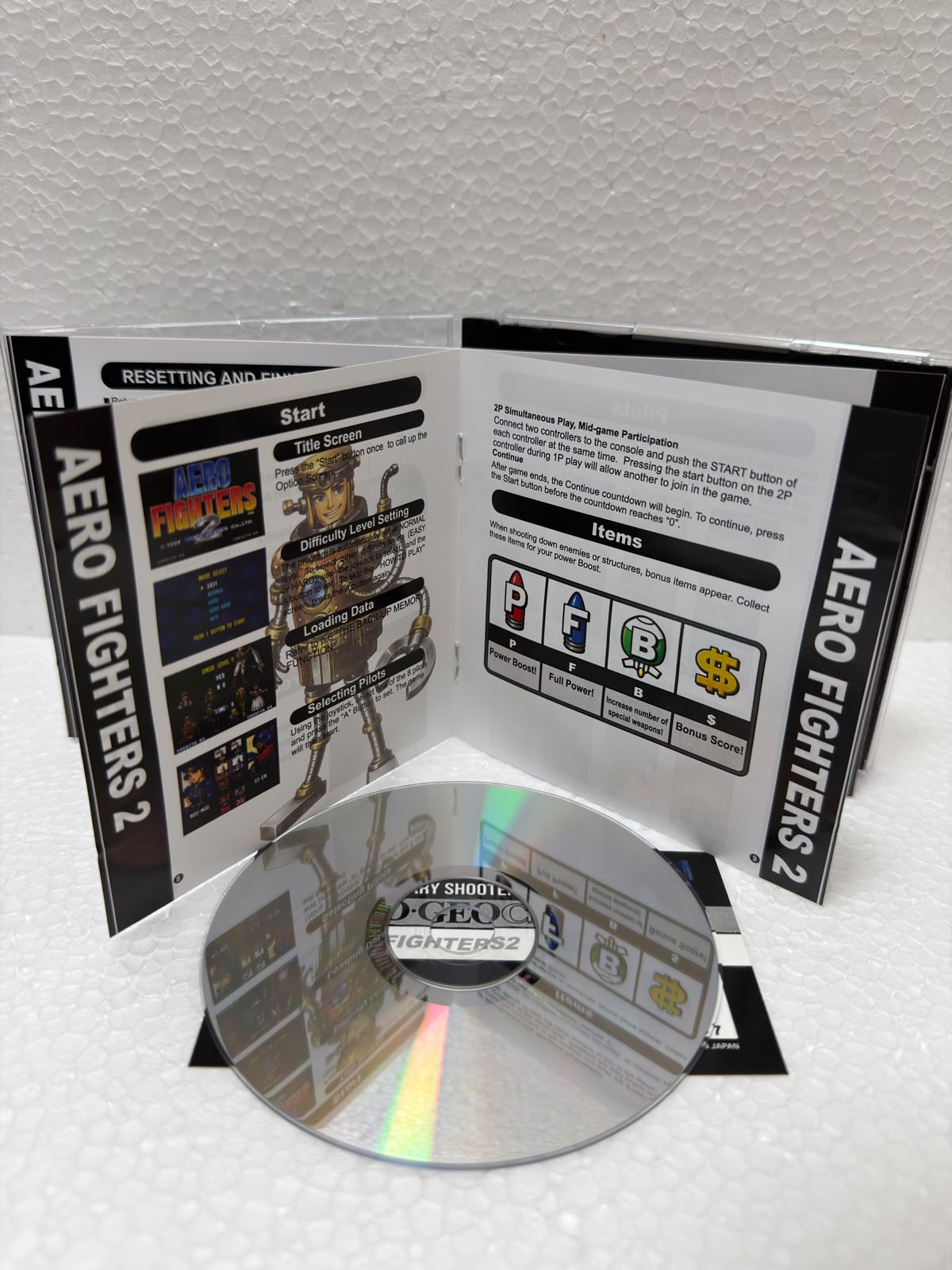Aero Fighters 2 Jogo Neo Geo CD Prensado Completo Sonic Wings