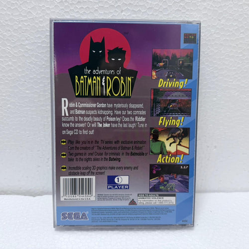 Batman & Robin  - Sega Cd / Mega CD - Box em Acrílico