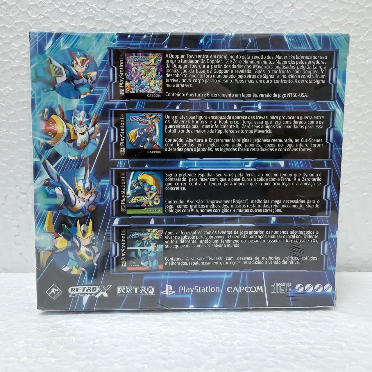 Megaman X Colection Box com 4 jogos + Pôster - PlayStation