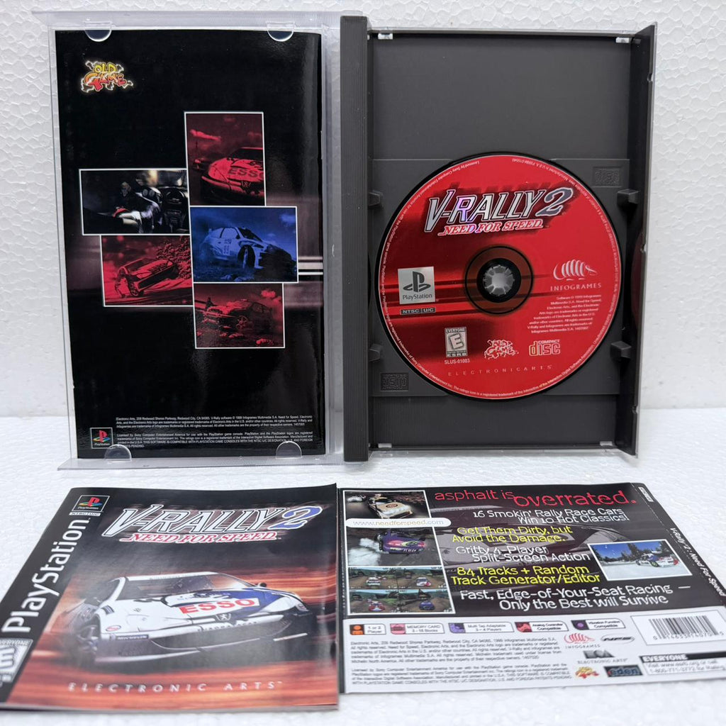 V-Rally 2 Need For Speed  -PlayStation - Box em Acrílico