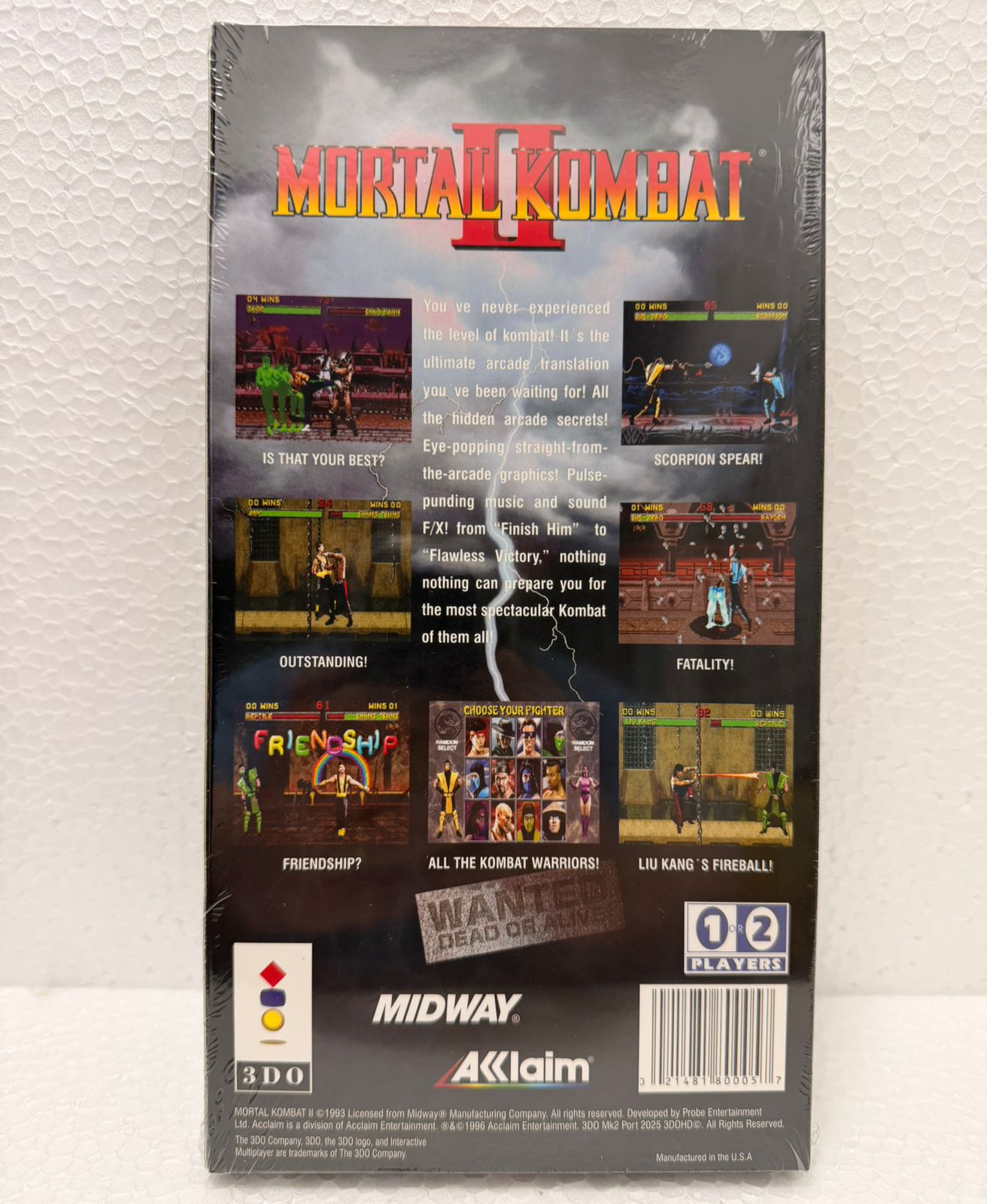 Mortal Kombat II – 3DO (Versão longbox)