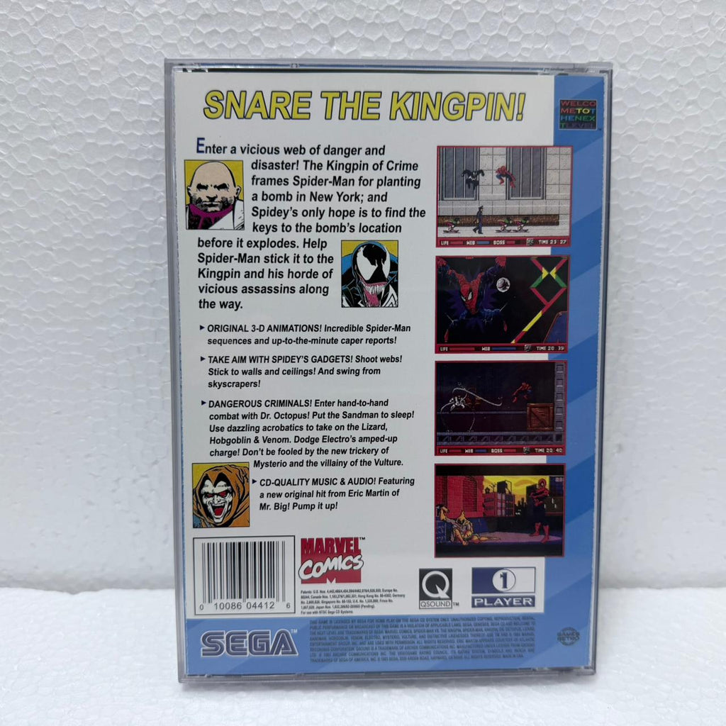 Amazing Spider-man - Sega Cd / Mega CD - Box em Acrílico