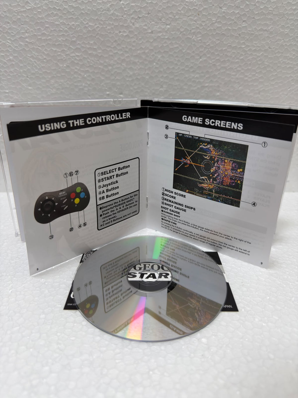 Pulstar Jogo Neo Geo CD Prensado Completo Navinha