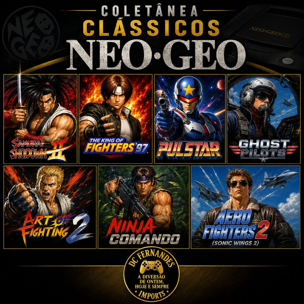 Box Exclusiva Neo Geo com 7 Jogos -Neo Geo - Previsão  Entrega 08/26
